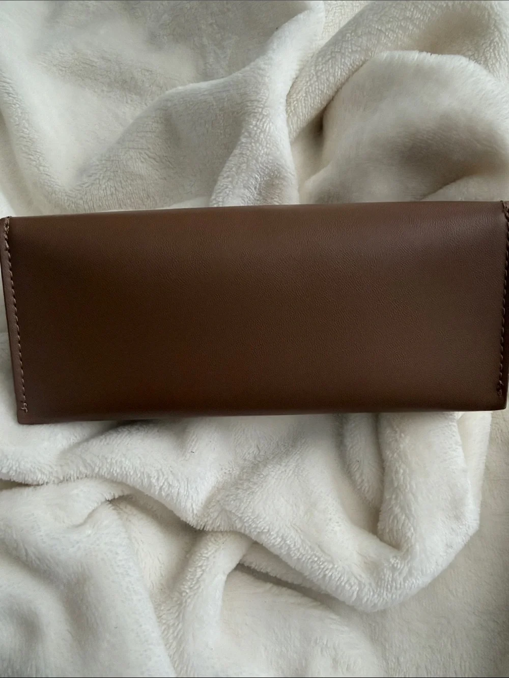Burberry Tan Brown Leather Eyeglass Case in New Condition